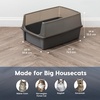 image:imageIRIS USA XXLarge Side Entry Cat Litter Box Navy  MultiCat Use Extended Length Design Extra Room Interior Jumbo Capacity Pan Comfortable Space Multiple Cat ReadyGray