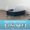 image:imageIRIS USA XXLarge Side Entry Cat Litter Box Navy  MultiCat Use Extended Length Design Extra Room Interior Jumbo Capacity Pan Comfortable Space Multiple Cat ReadyNavy