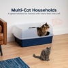 image:imageIRIS USA XXLarge Side Entry Cat Litter Box Navy  MultiCat Use Extended Length Design Extra Room Interior Jumbo Capacity Pan Comfortable Space Multiple Cat ReadyNavy