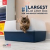 image:imageIRIS USA XXLarge Side Entry Cat Litter Box Navy  MultiCat Use Extended Length Design Extra Room Interior Jumbo Capacity Pan Comfortable Space Multiple Cat ReadyNavy
