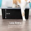 image:imageIRIS USA XXLarge Side Entry Cat Litter Box Navy  MultiCat Use Extended Length Design Extra Room Interior Jumbo Capacity Pan Comfortable Space Multiple Cat ReadyBlack