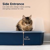 image:imageIRIS USA XXLarge Side Entry Cat Litter Box Navy  MultiCat Use Extended Length Design Extra Room Interior Jumbo Capacity Pan Comfortable Space Multiple Cat ReadyNavy