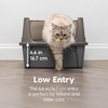 image:imageIRIS USA XXLarge Side Entry Cat Litter Box Navy  MultiCat Use Extended Length Design Extra Room Interior Jumbo Capacity Pan Comfortable Space Multiple Cat ReadyGray