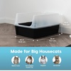 image:imageIRIS USA XXLarge Side Entry Cat Litter Box Navy  MultiCat Use Extended Length Design Extra Room Interior Jumbo Capacity Pan Comfortable Space Multiple Cat ReadyBlack