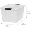 image:imageIRIS USA 18 Quart Clear Storage Organizer with Removable Dividers  Removable dividers organize tools pantry goods and household supplies Stackable design saves space40 Qt