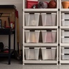 image:imageIRIS USA 18 Quart Clear Storage Organizer with Removable Dividers  Removable dividers organize tools pantry goods and household supplies Stackable design saves space54 Qt