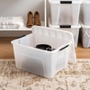 image:imageIRIS USA 18 Quart Clear Storage Organizer with Removable Dividers  Removable dividers organize tools pantry goods and household supplies Stackable design saves space40 Qt