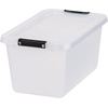 image:imageIRIS USA 18 Quart Clear Storage Organizer with Removable Dividers  Removable dividers organize tools pantry goods and household supplies Stackable design saves space135 Qt
