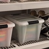 image:imageIRIS USA 18 Quart Clear Storage Organizer with Removable Dividers  Removable dividers organize tools pantry goods and household supplies Stackable design saves space19 Qt