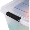 image:imageIRIS USA 18 Quart Clear Storage Organizer with Removable Dividers  Removable dividers organize tools pantry goods and household supplies Stackable design saves space135 Qt