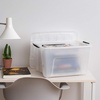 image:imageIRIS USA 18 Quart Clear Storage Organizer with Removable Dividers  Removable dividers organize tools pantry goods and household supplies Stackable design saves space40 Qt