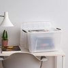 image:imageIRIS USA 18 Quart Clear Storage Organizer with Removable Dividers  Removable dividers organize tools pantry goods and household supplies Stackable design saves space40 Qt