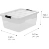 image:imageIRIS USA 18 Quart Clear Storage Organizer with Removable Dividers  Removable dividers organize tools pantry goods and household supplies Stackable design saves space18 Qt