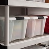 image:imageIRIS USA 18 Quart Clear Storage Organizer with Removable Dividers  Removable dividers organize tools pantry goods and household supplies Stackable design saves space32 Qt