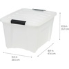 image:imageIRIS USA 18 Quart Clear Storage Organizer with Removable Dividers  Removable dividers organize tools pantry goods and household supplies Stackable design saves space32 Qt
