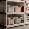 image:imageIRIS USA 18 Quart Clear Storage Organizer with Removable Dividers  Removable dividers organize tools pantry goods and household supplies Stackable design saves space19 Qt