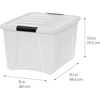 image:imageIRIS USA 18 Quart Clear Storage Organizer with Removable Dividers  Removable dividers organize tools pantry goods and household supplies Stackable design saves space40 Qt