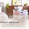 image:imageIRIS USA 18 Quart Clear Storage Organizer with Removable Dividers  Removable dividers organize tools pantry goods and household supplies Stackable design saves space13 Qt