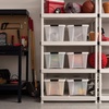 image:imageIRIS USA 18 Quart Clear Storage Organizer with Removable Dividers  Removable dividers organize tools pantry goods and household supplies Stackable design saves space32 Qt